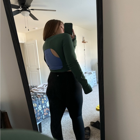 Altar’d State Green Open Back Crop Top - Picture 2 of 5